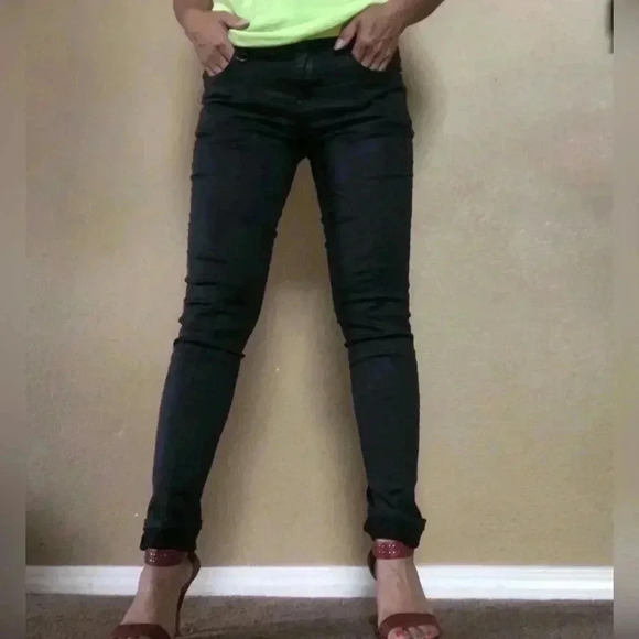 Burberry Brit Pilton Sz 26 Skinny Leg Black Jeans Designer Size 27 - Picture 3 of 4